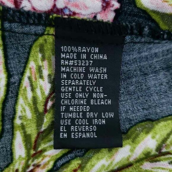 Unique Spectrum Floral Shirt Layered Sleeves Small VNeck Boho Top, 3/4 Sleeves - Picture 5 of 6